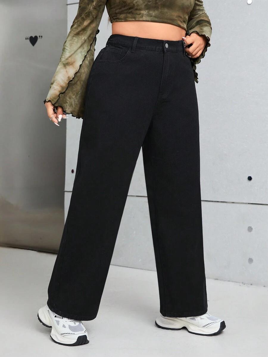 CZARNE SPODNIE JEANS