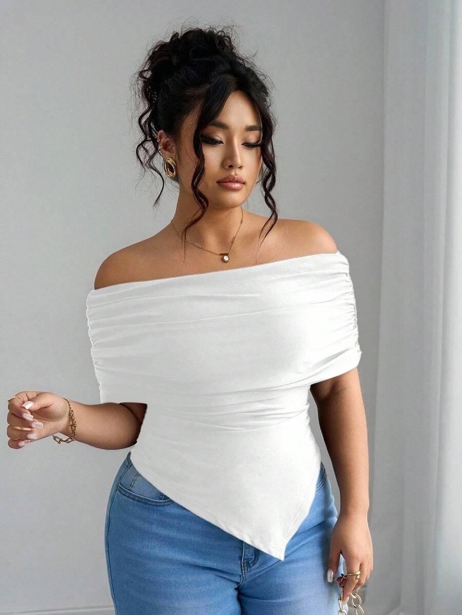 BIAŁA BLUZKA OVERSIZE 