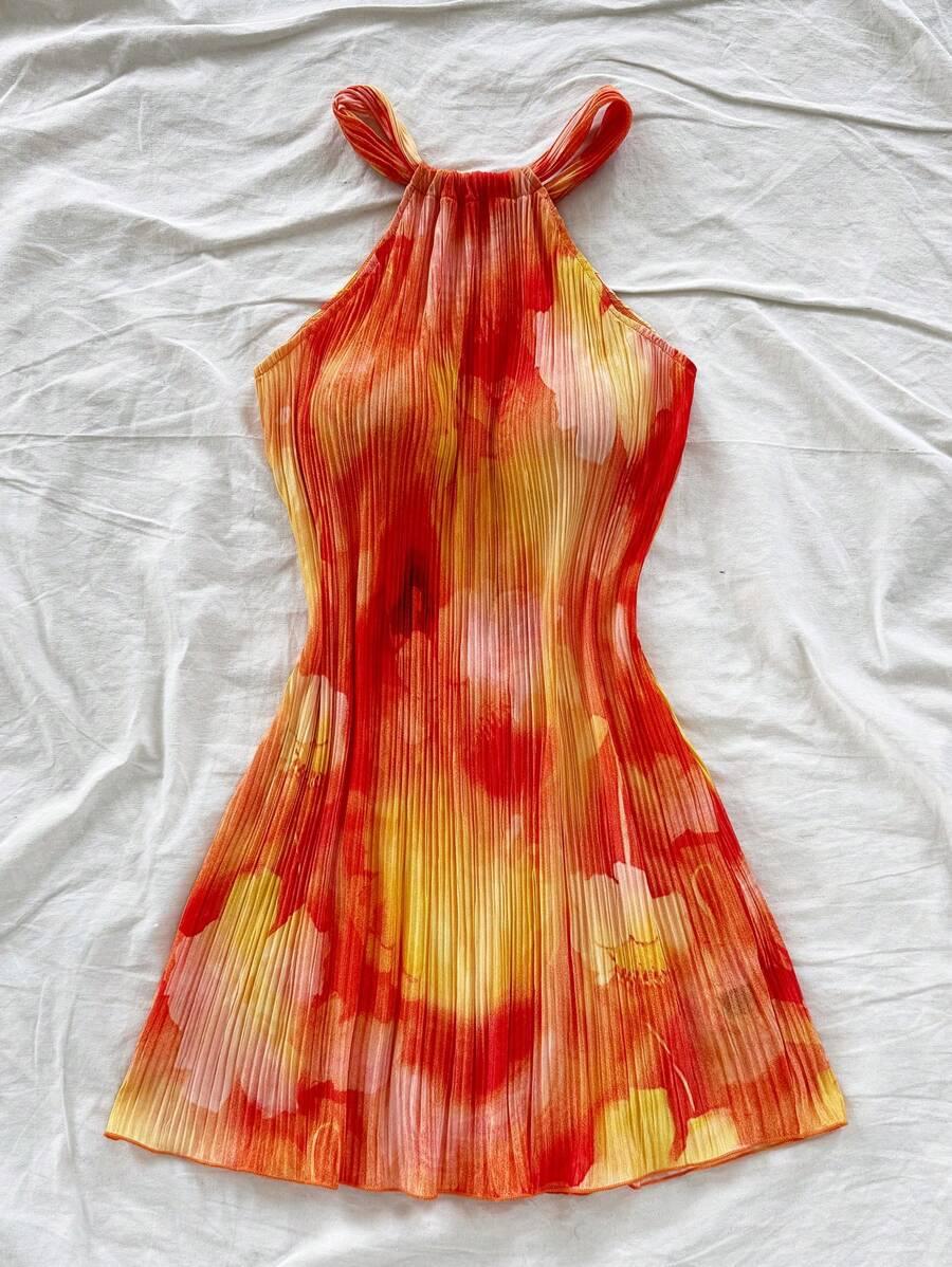 plisowana MINI SUKIENK tie dye