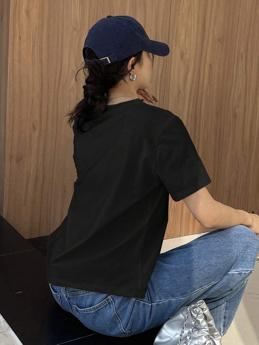 czarny t-shirt basic