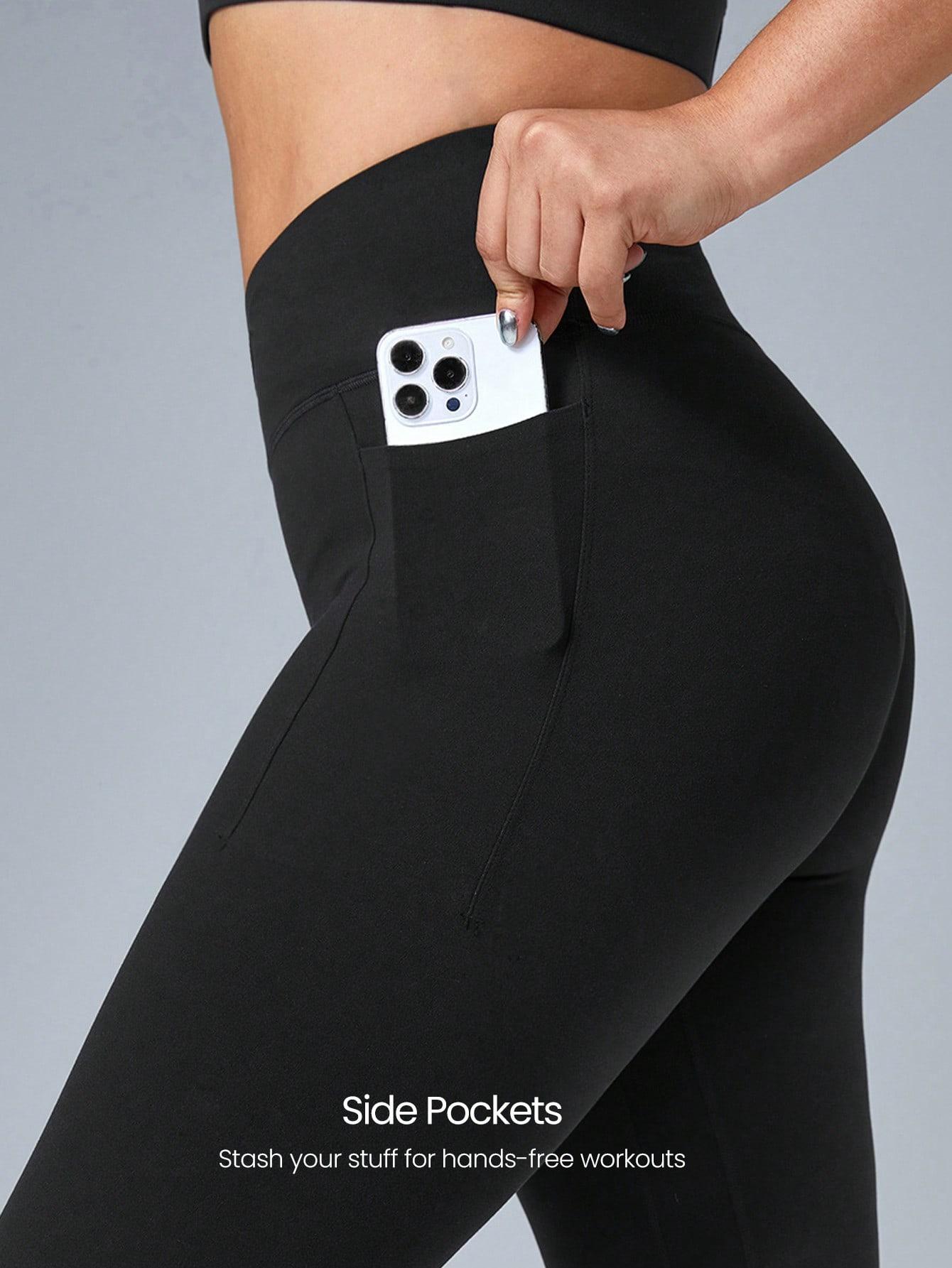 CZARNE LEGGINSY KIESZENIE 