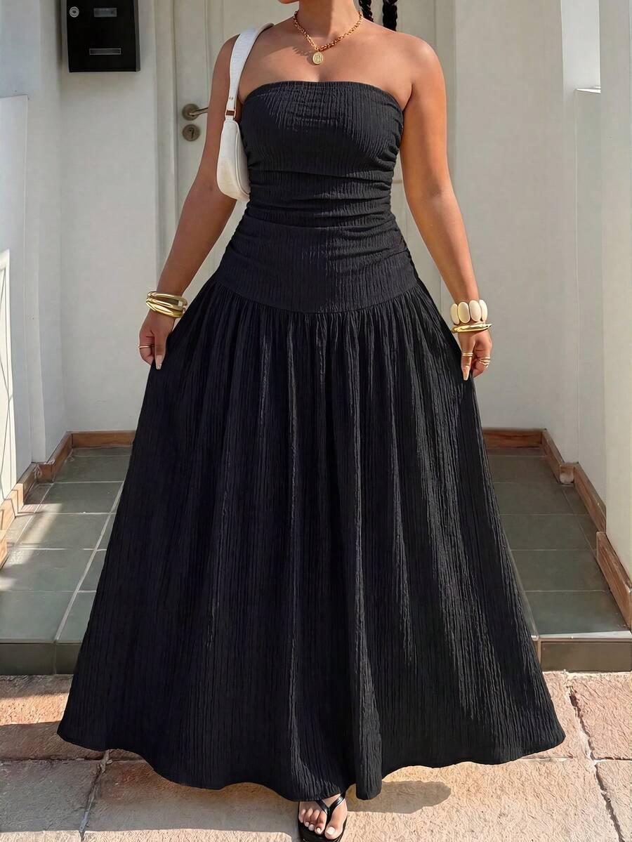 czarna maxi sukienka