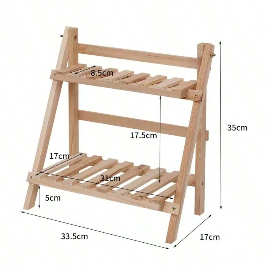 drewniany mini regał organizer na biurko