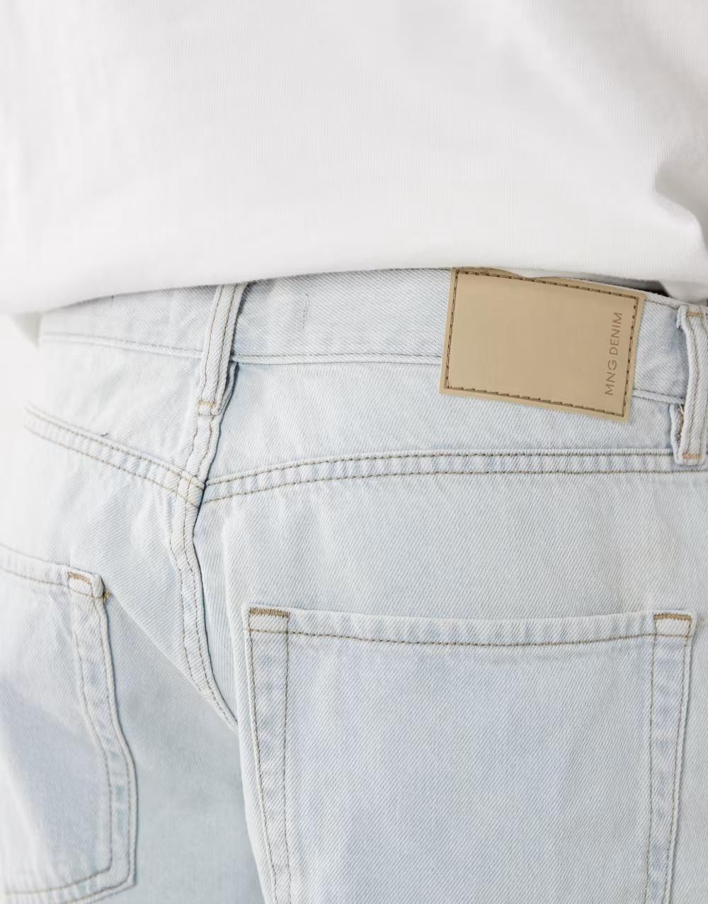 niebieskie spodenki jeans kieszenie
