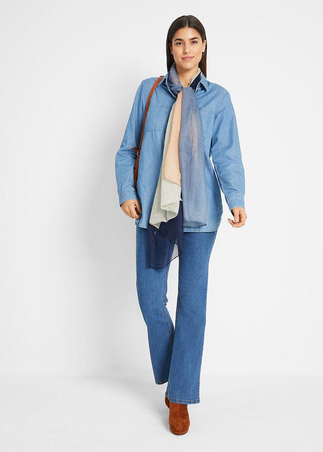 NIEBIESKIE SPODNIE JEANS DZWONY BOOTCUT