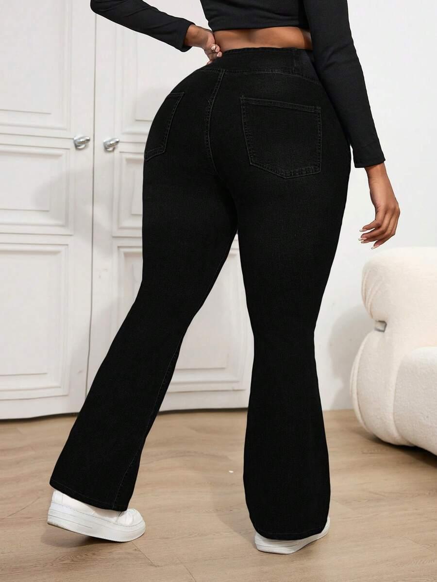 CZARNE SPODNIE JEANS 