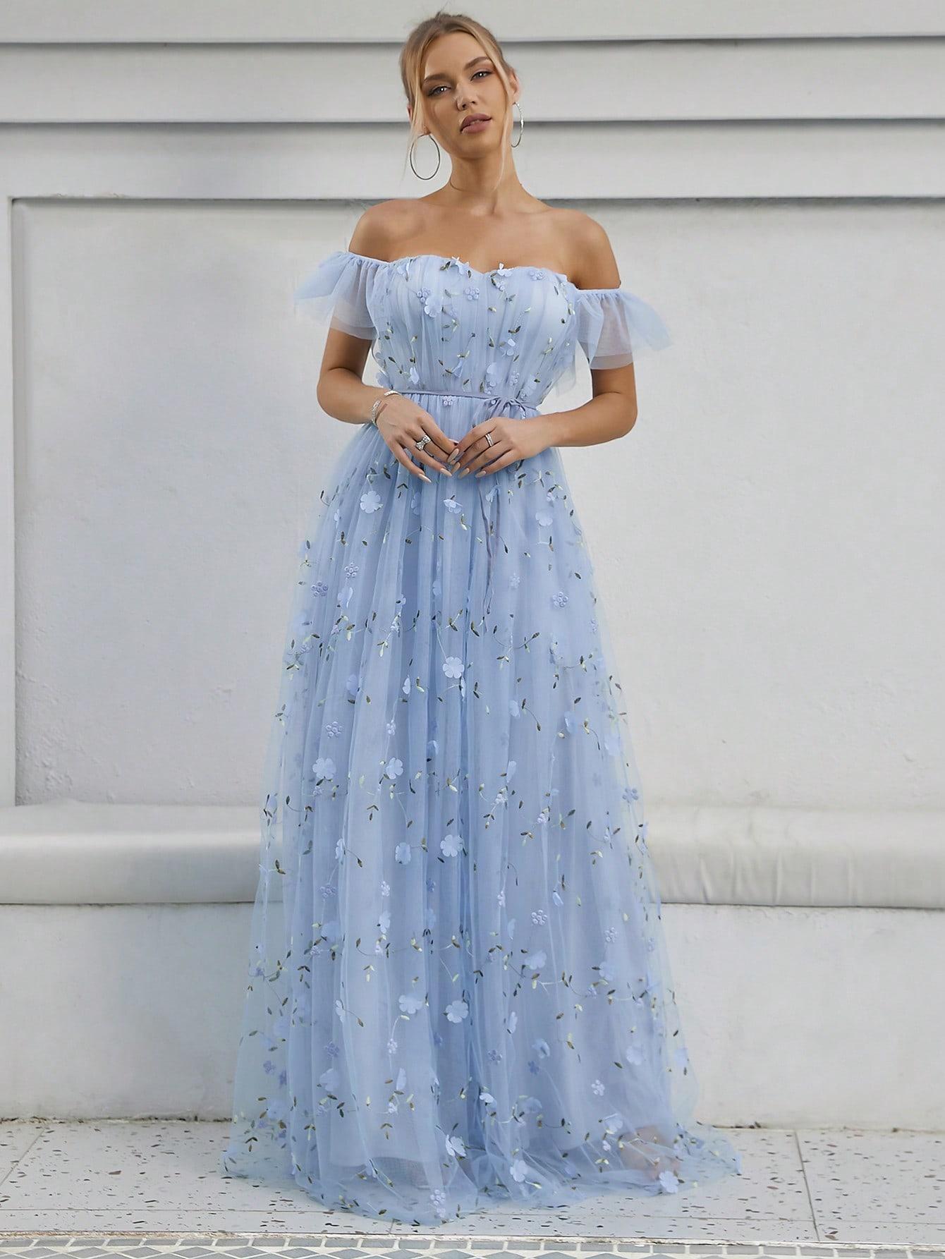NIEBIESKA MAXI SUKIENKA