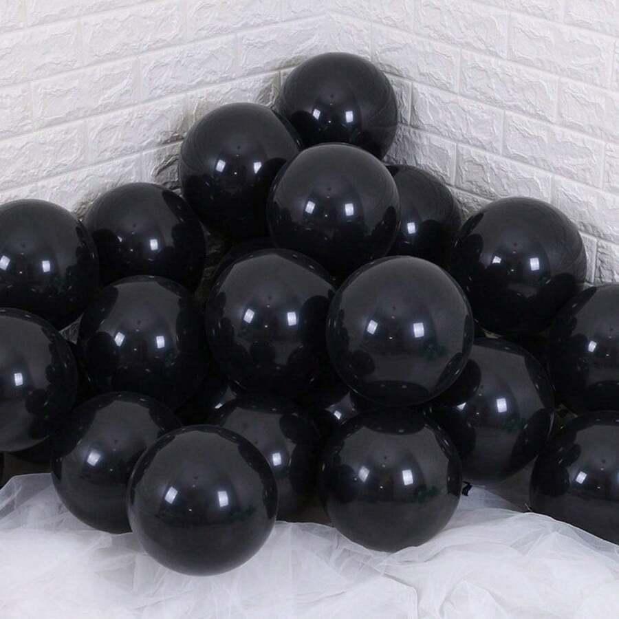 czarne balony 10 szt