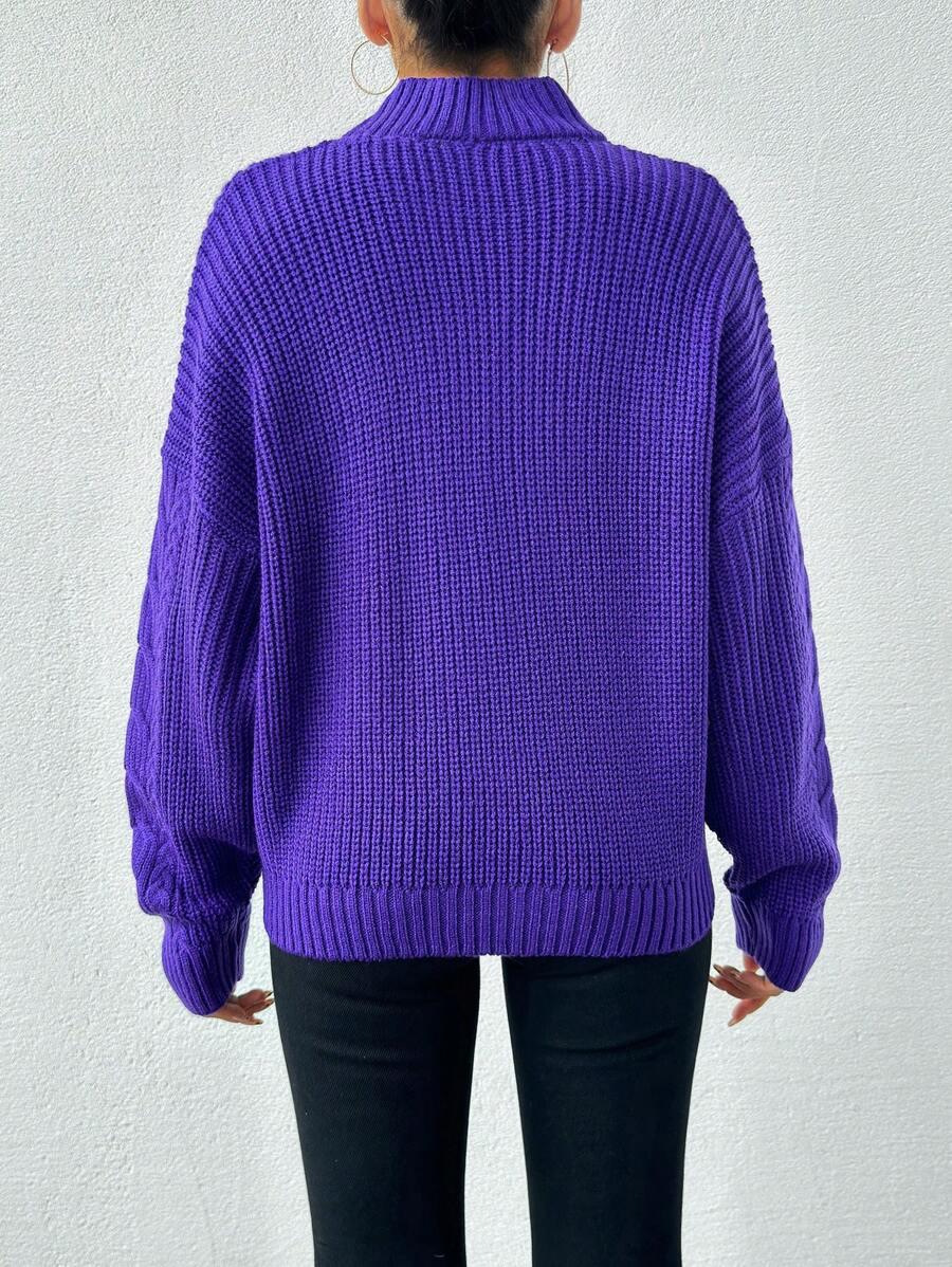 FIOLETOWY SWETER STÓJKA