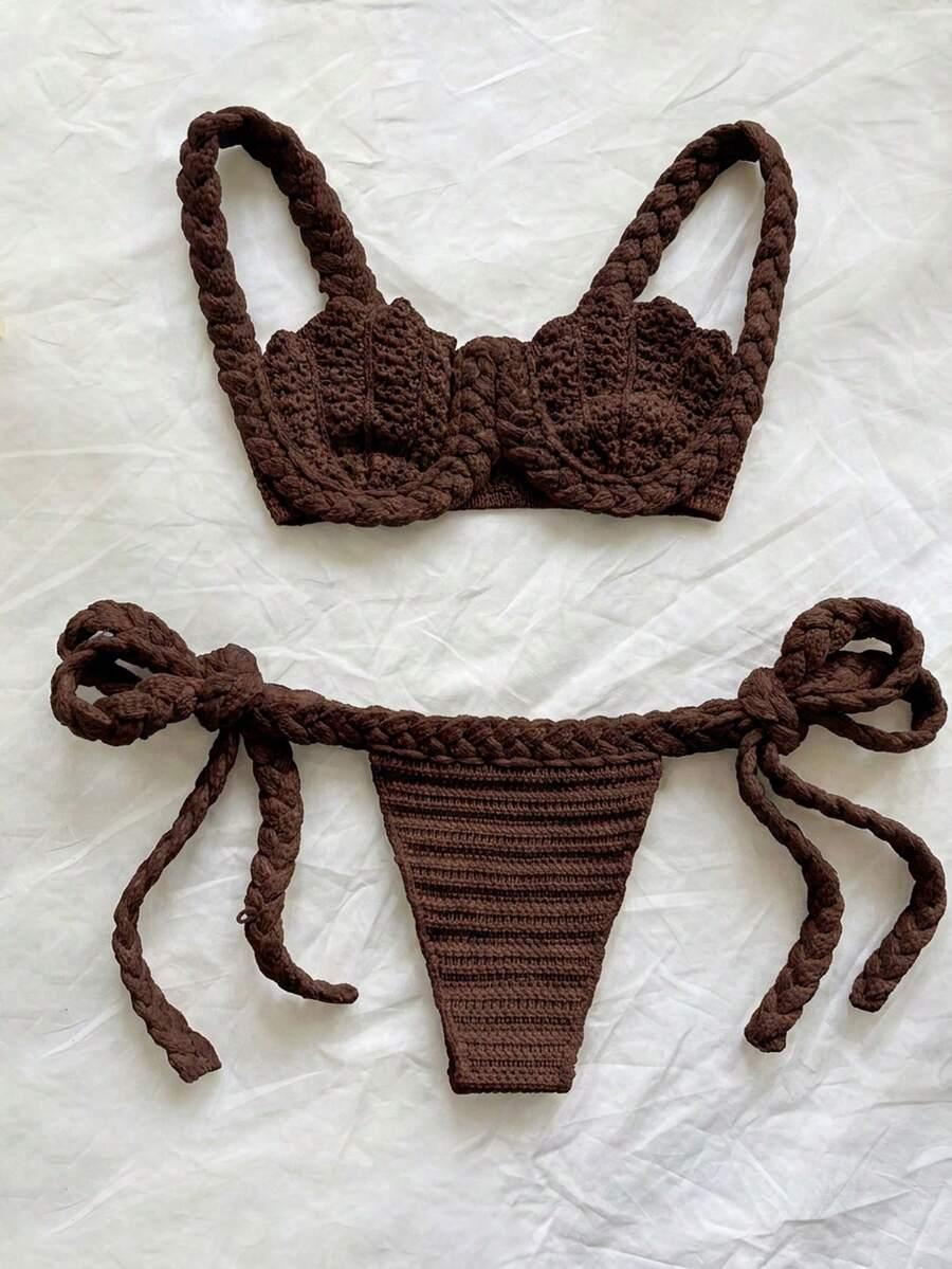 brązowy dół od bikini