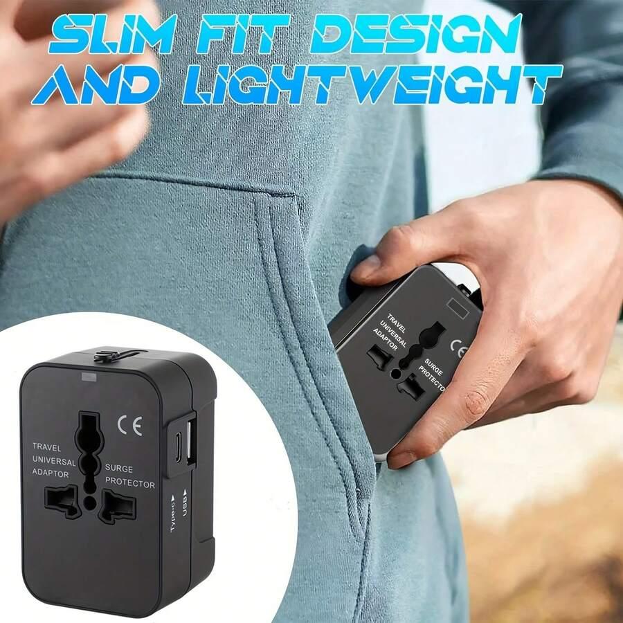 czarny adapter do gniazdka 1szt.