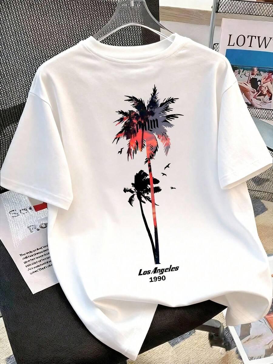 biały t-shirt print