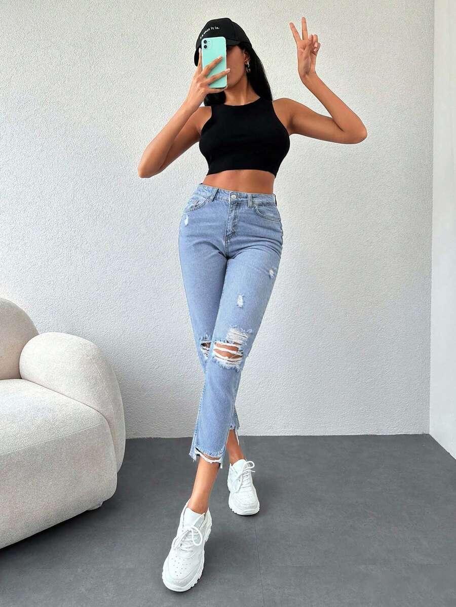 SPODNIE JEANS ROZCIĘCIA