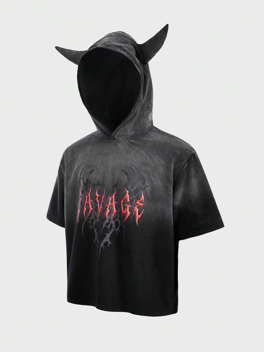 t-shirt z kapturem
