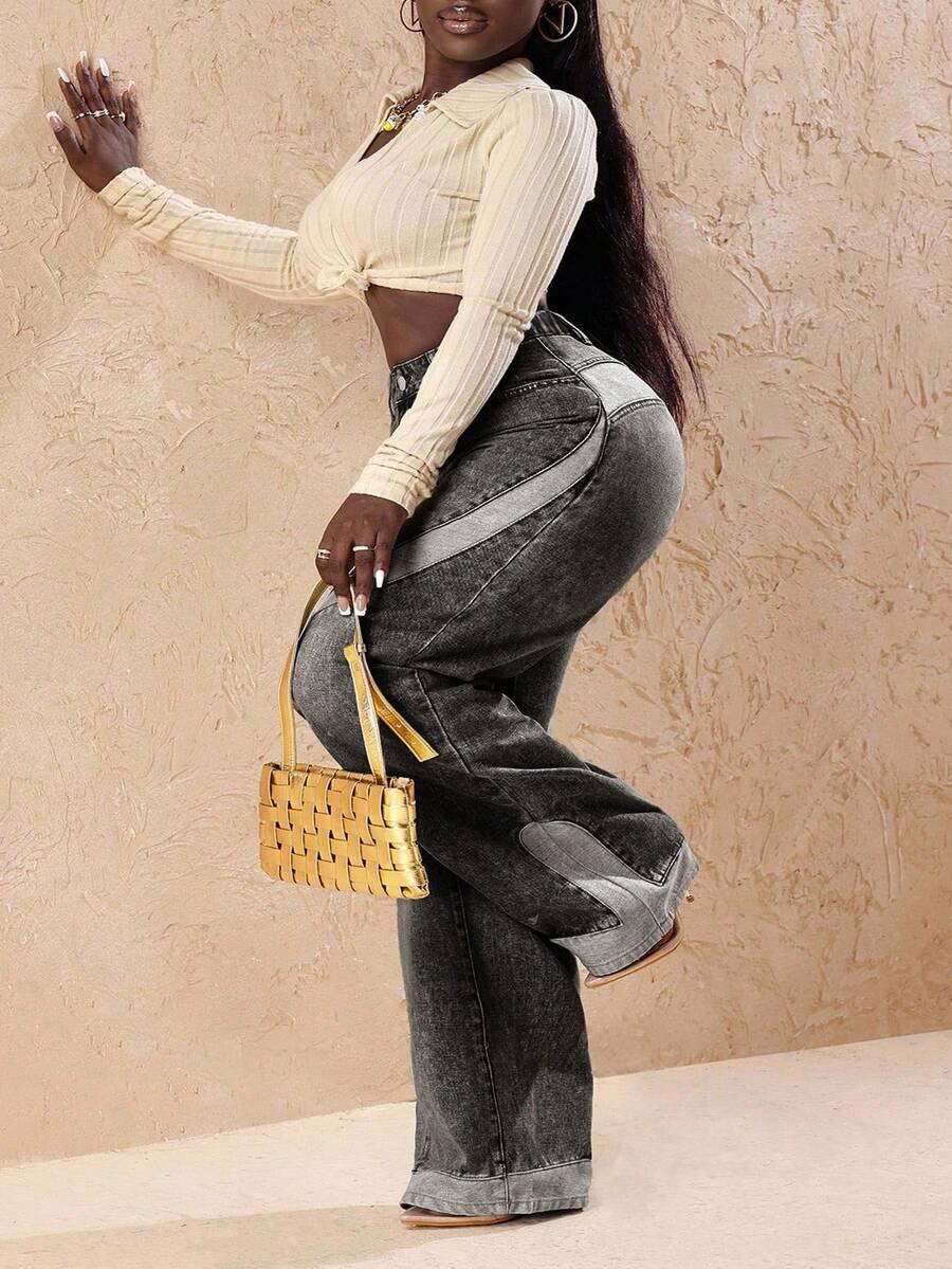 szarE SPODNIE JEANS