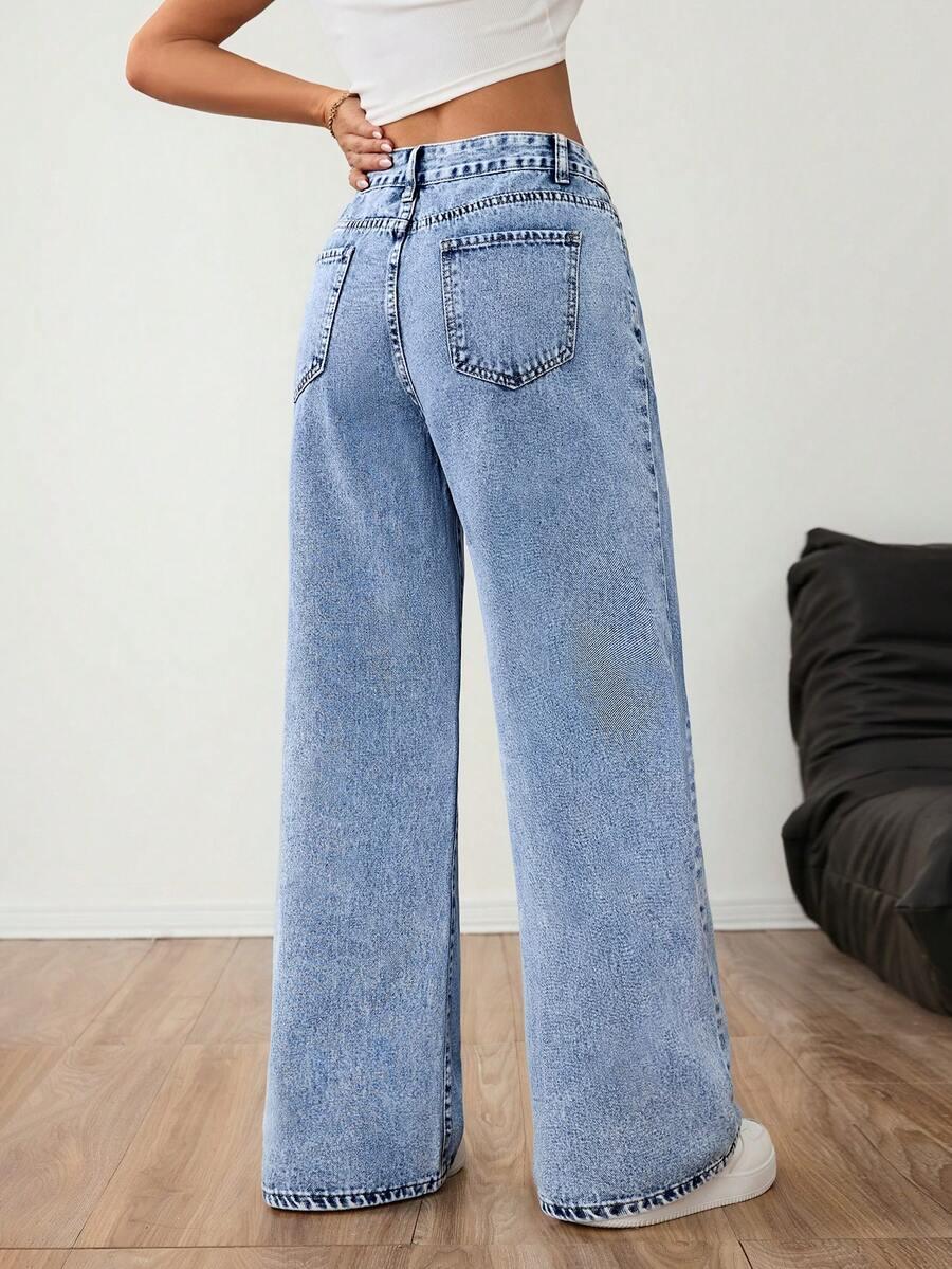 PROSTE SPODNIE JEANS WYSOKI STAN 