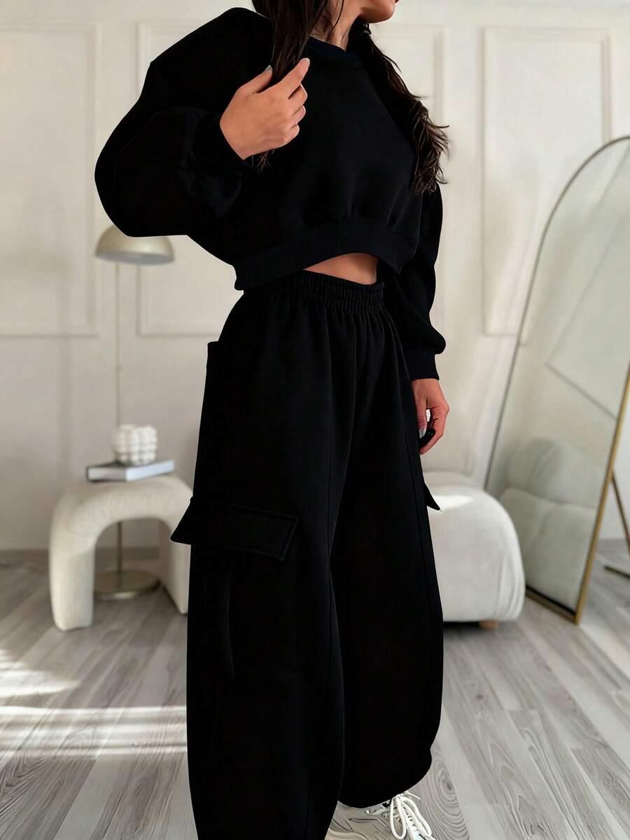 czarny dres komplet bluza spodnie