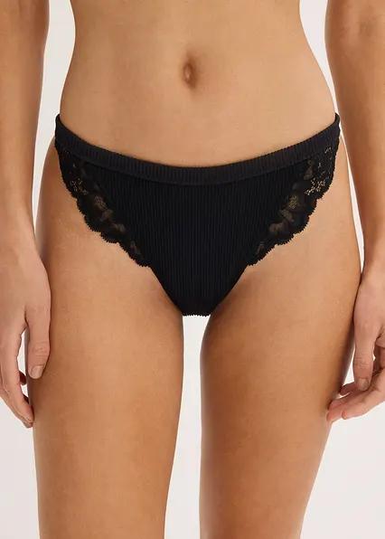 STRINGI W PRĄŻEK Z KORONKĄ