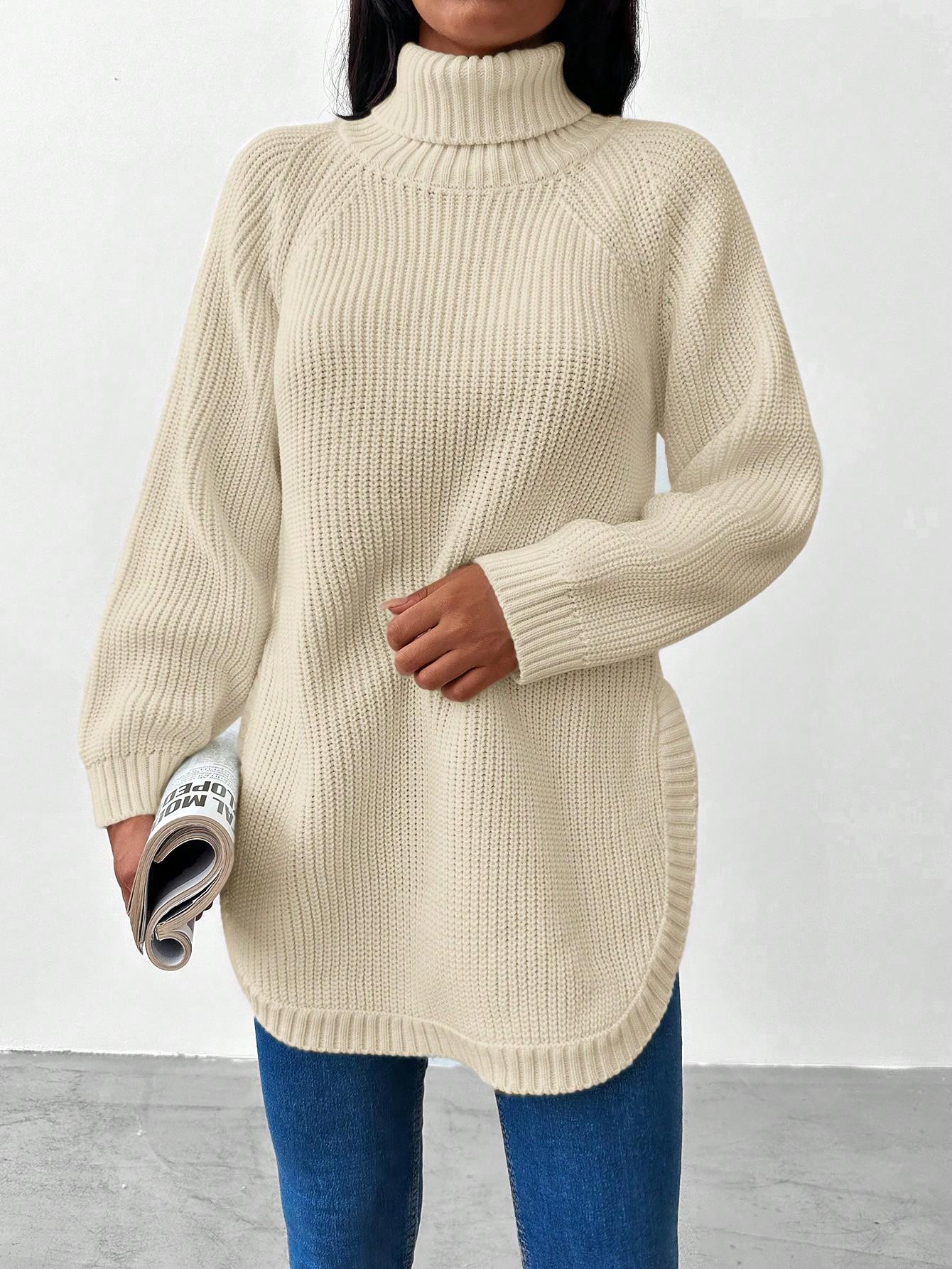 beżowy sweter golf