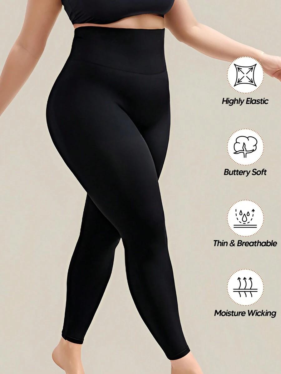 CZARNE LEGGINSY Z WYSOKIM STANEM
