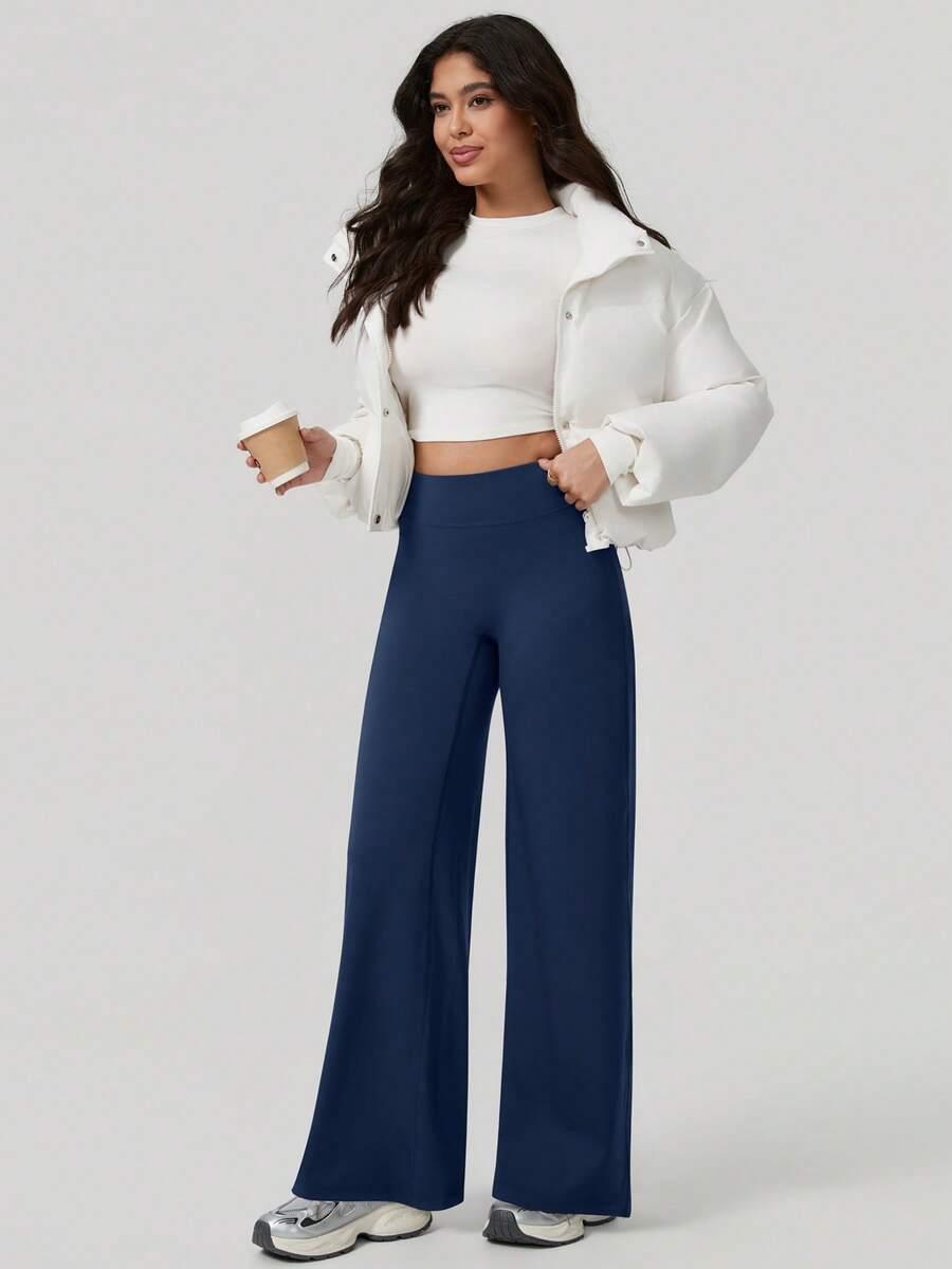 GRANATOWE LEGGINSY WYSOKI STAN