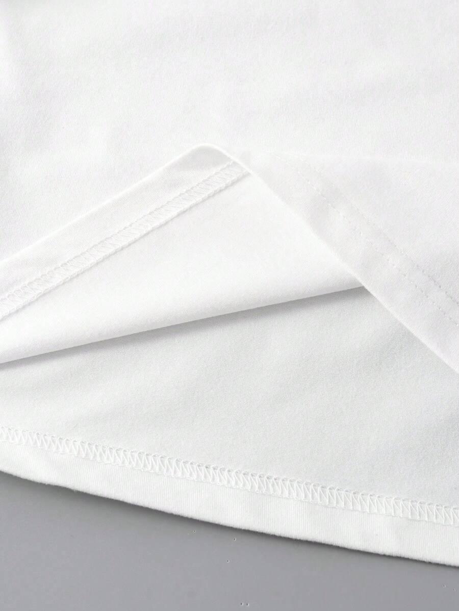 biały t-shirt v neck 