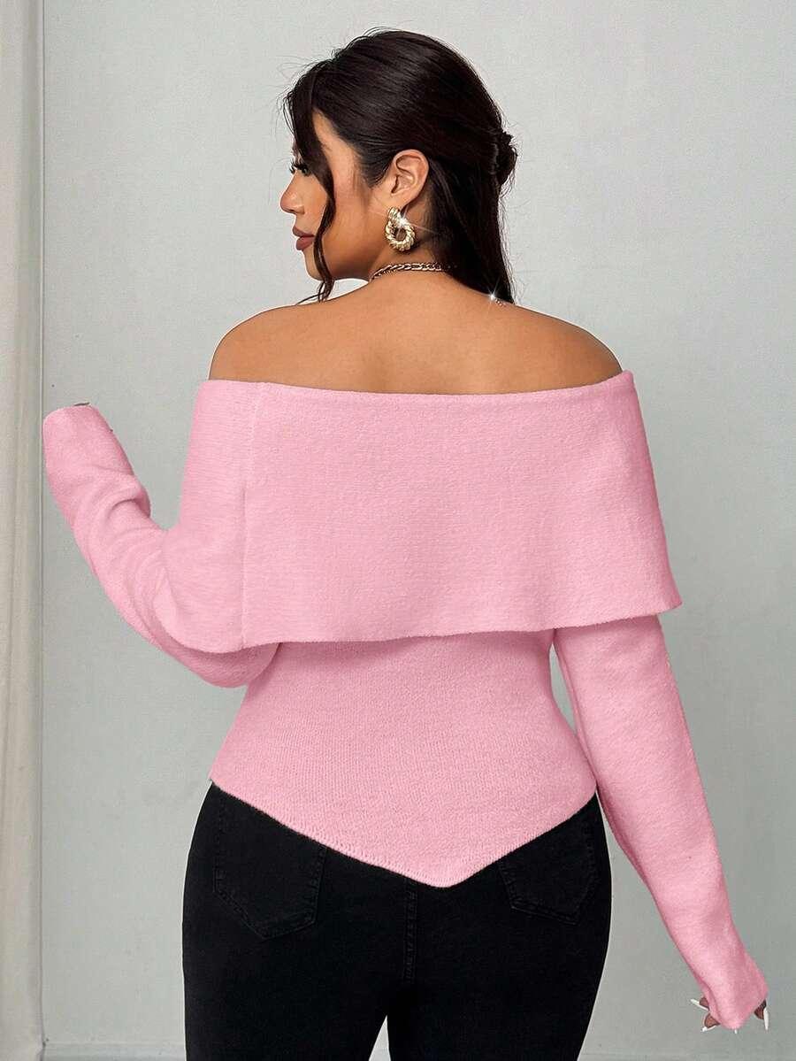 RÓŻOWY SWETER ZDOBIENIE 
