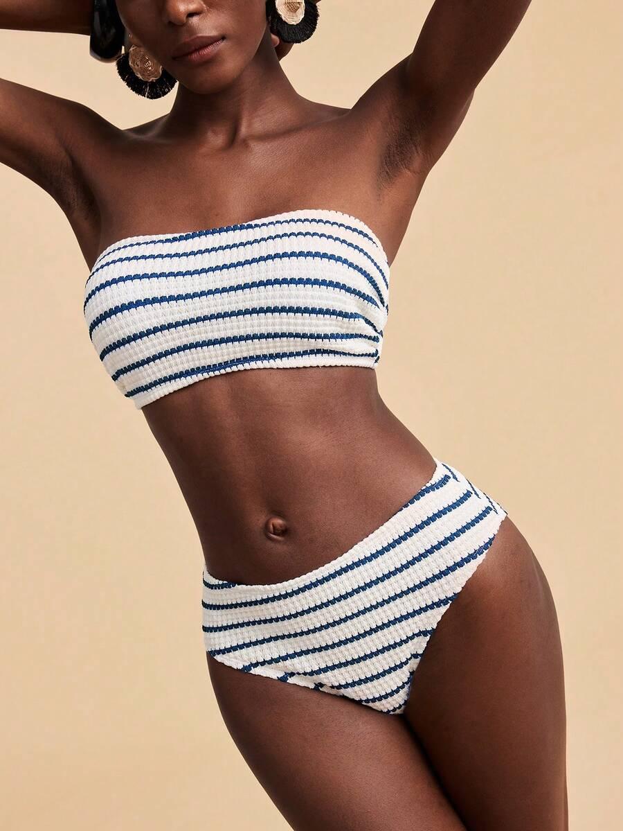 KOMPLET BIKINI WZÓR PASKI