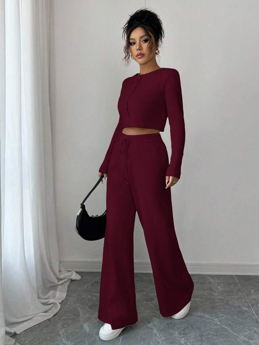bordowy dzianinowy sweter 