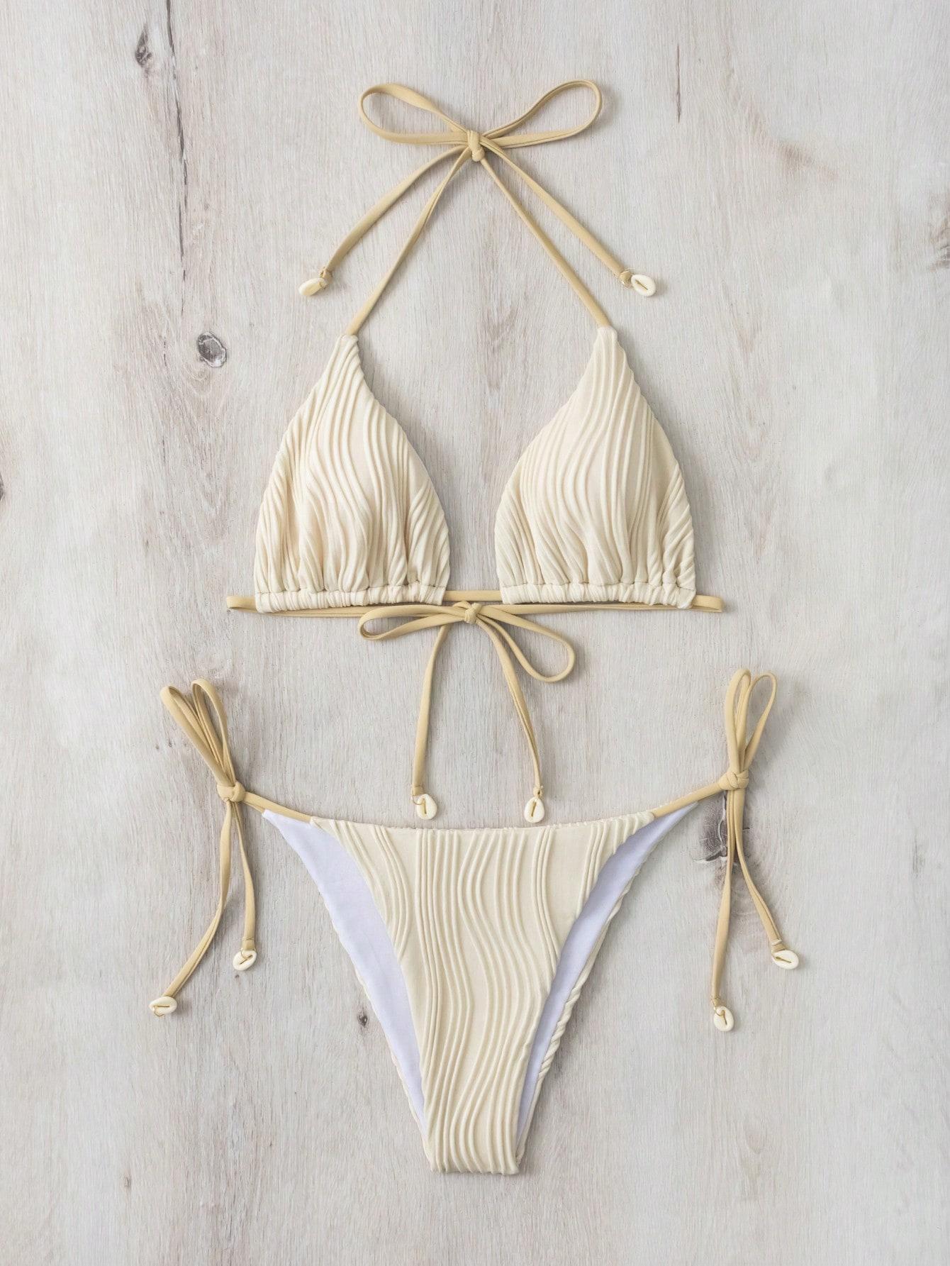 kremowy dół od bikini