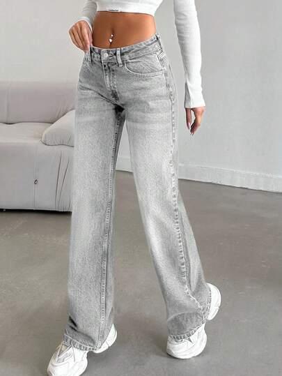 szare spodnie jeans