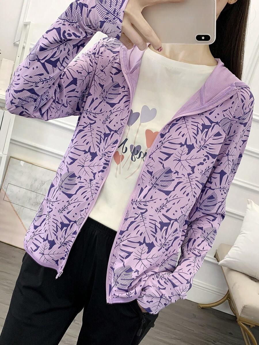 fioletowa bluza print