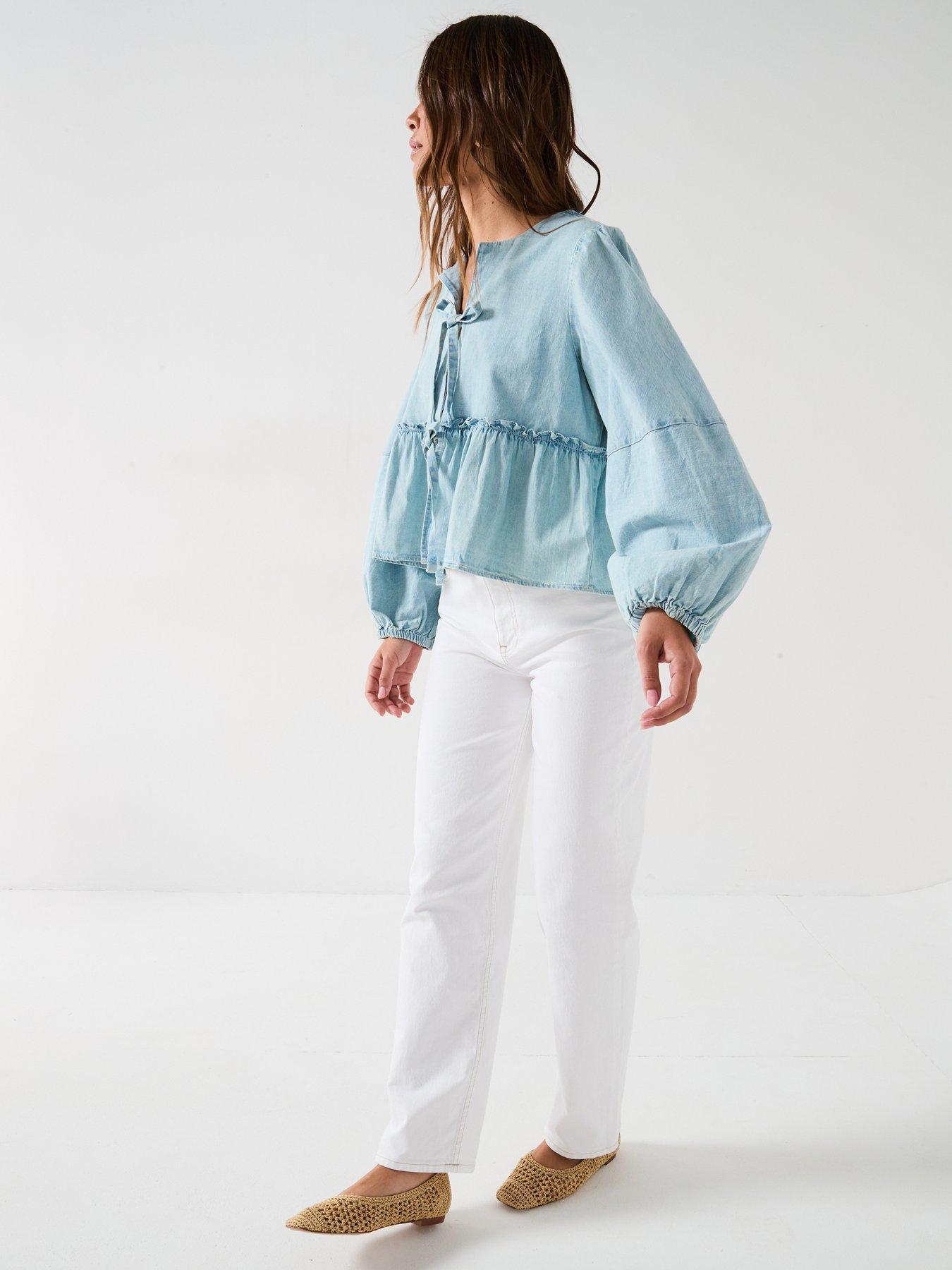 FREE PEOPLE BLUZKA JEANSOWA 