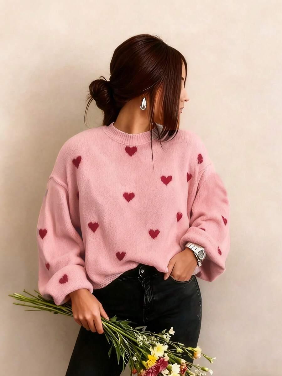 RÓŻOWY SWETER WZÓR