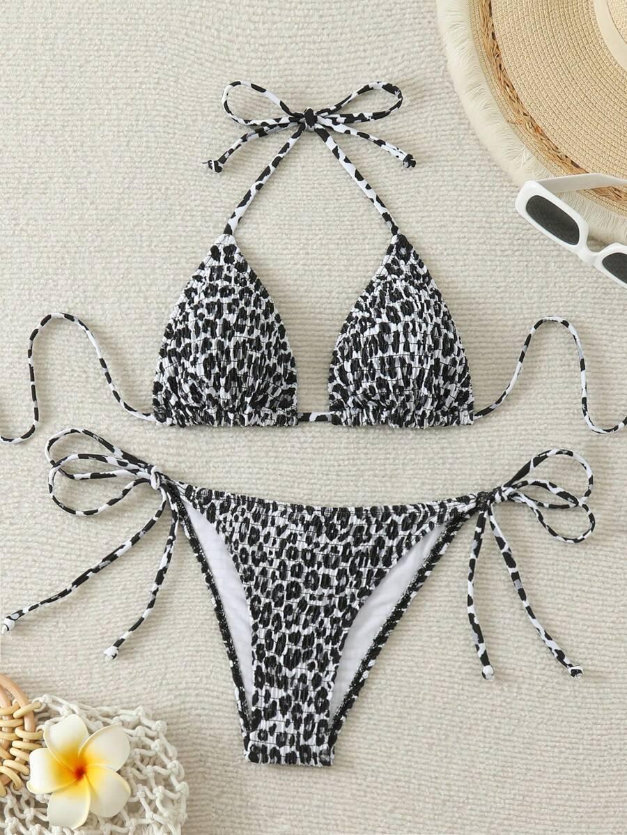 GÓRA OD BIKINI print marszczenia