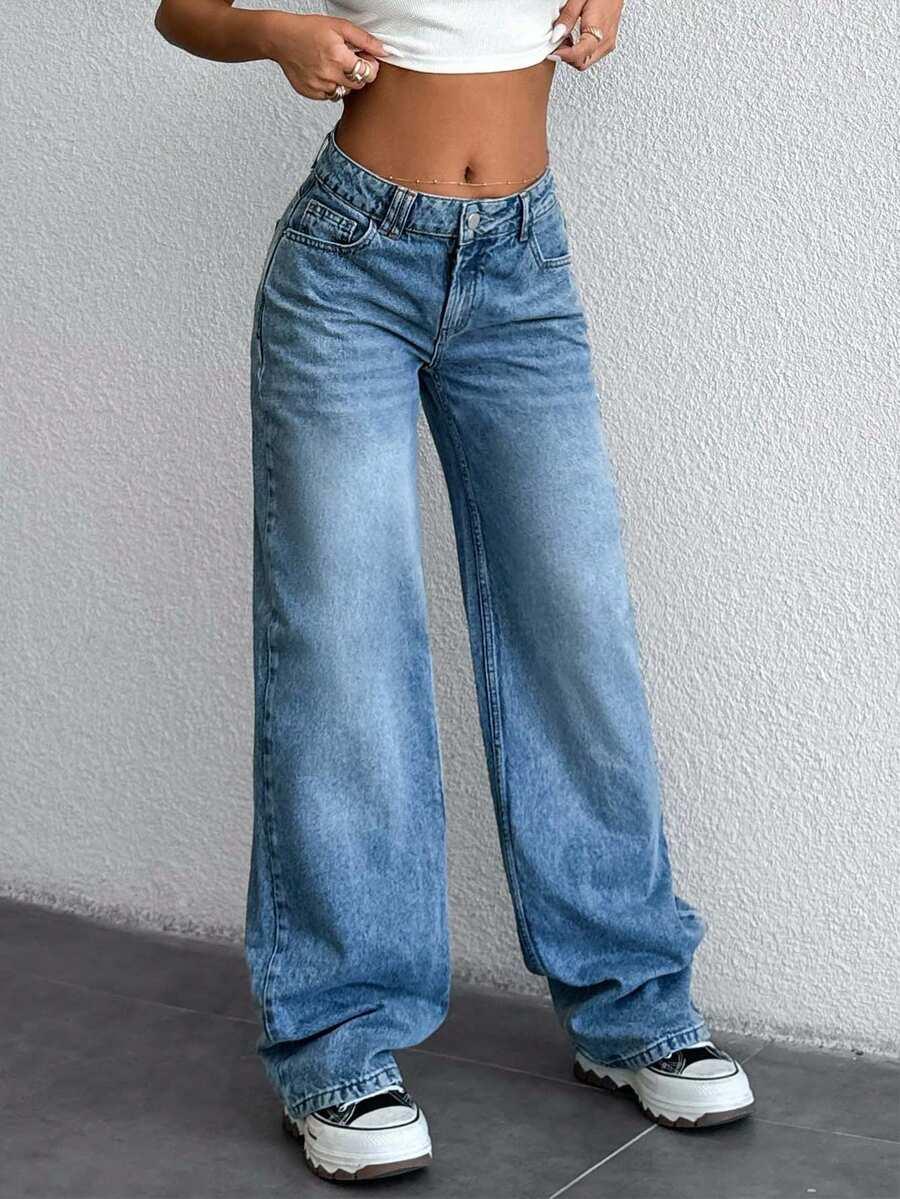 NIEBIESKIE SPODNIE JEANS