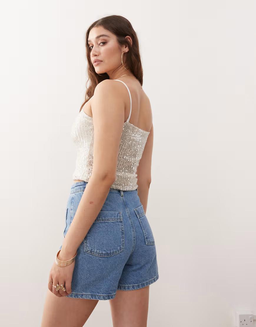 NIEBIESKIE SPODENKI JEANS
