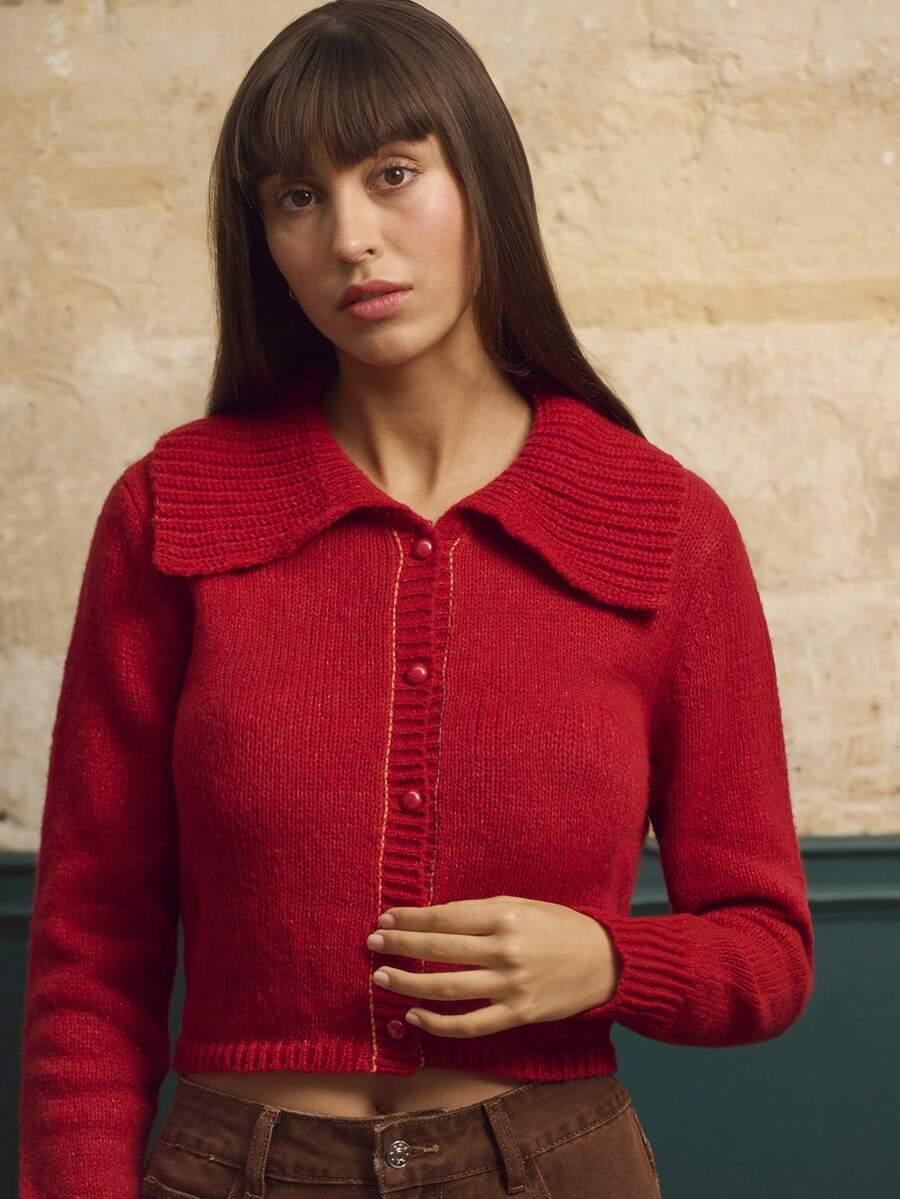 KRÓTKI SWETER ROZPINANY