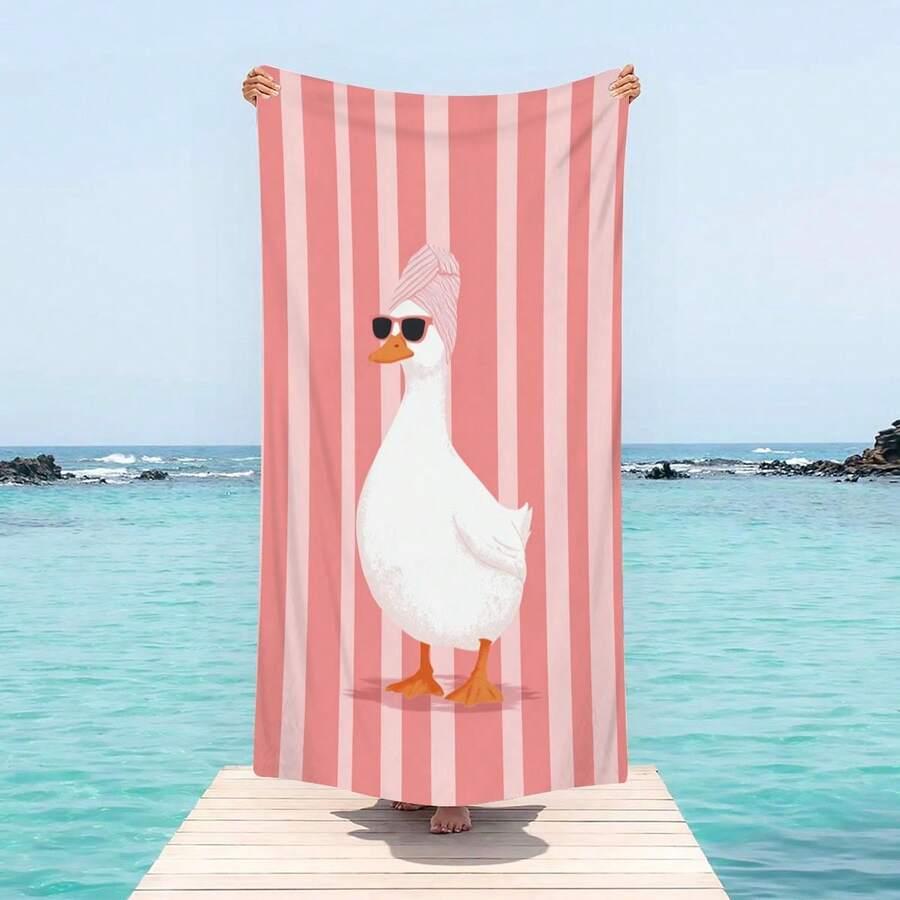 różowy ręcznik plażowy