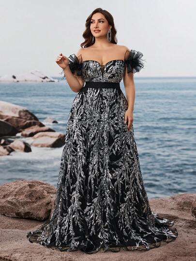 sukienka maxi cekiny