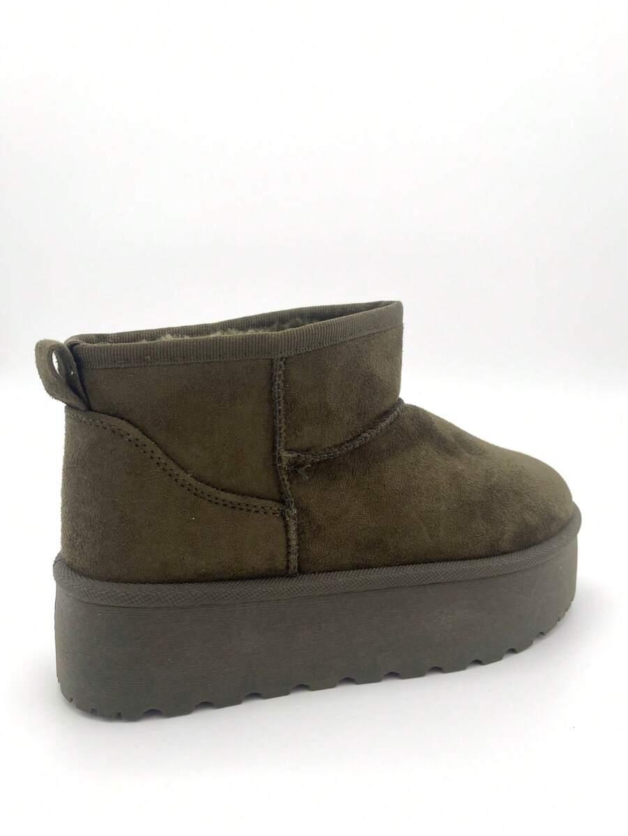 zielone buty śniegowce platforma
