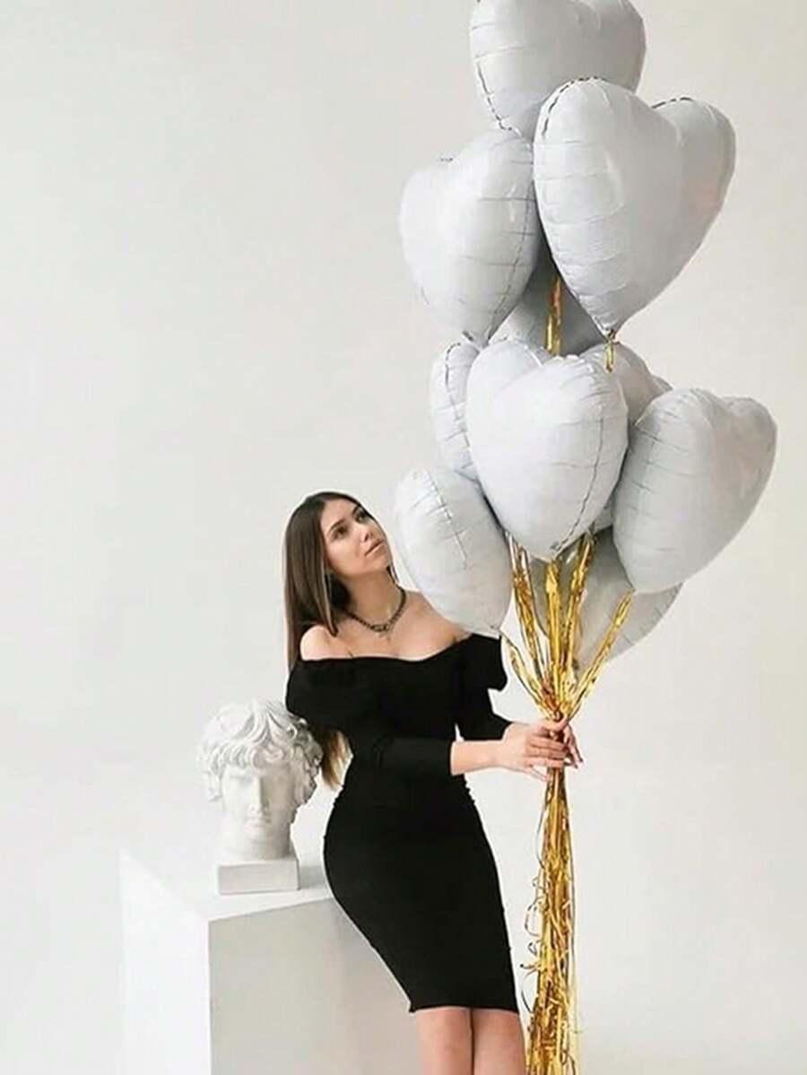 białe balony serca 10 sztuk
