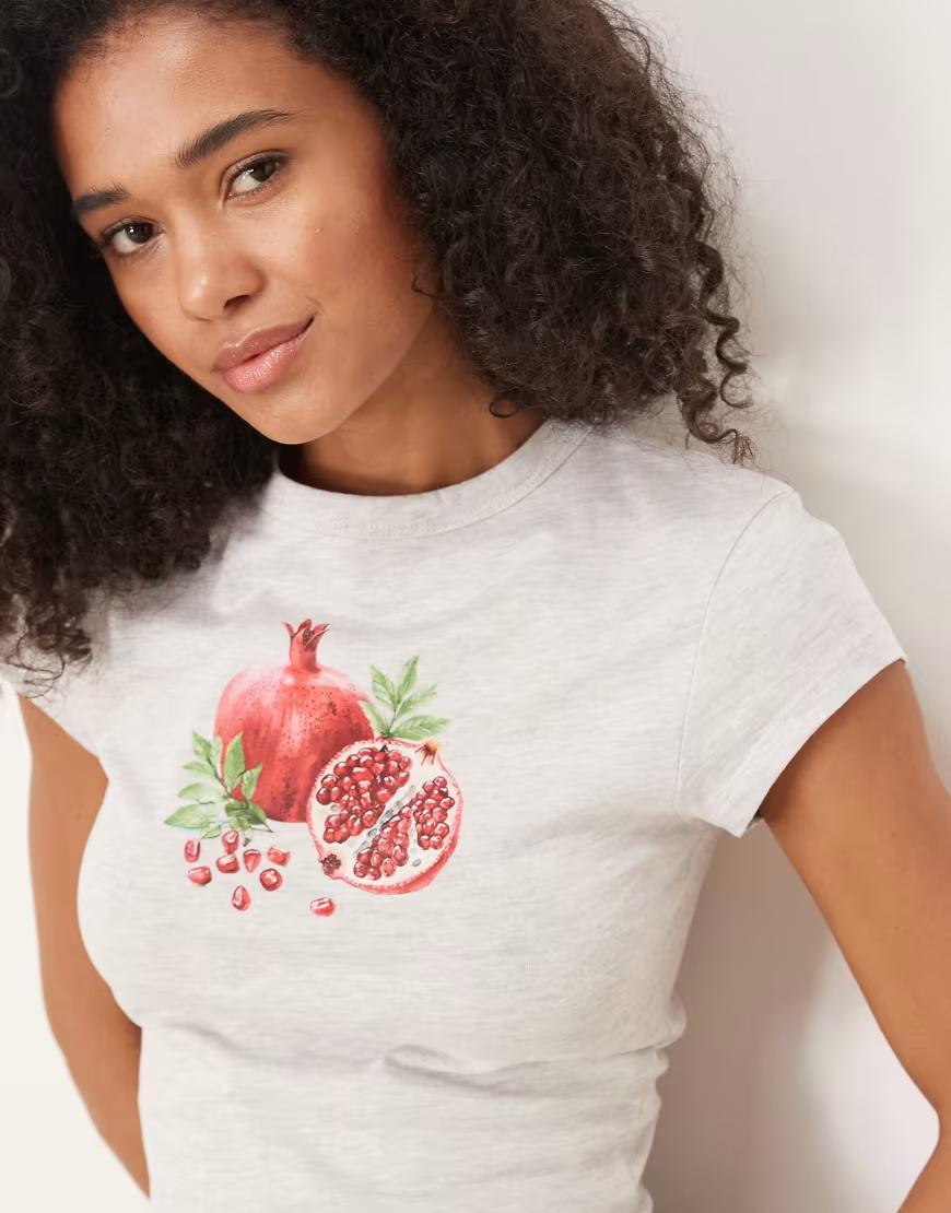 szary top print