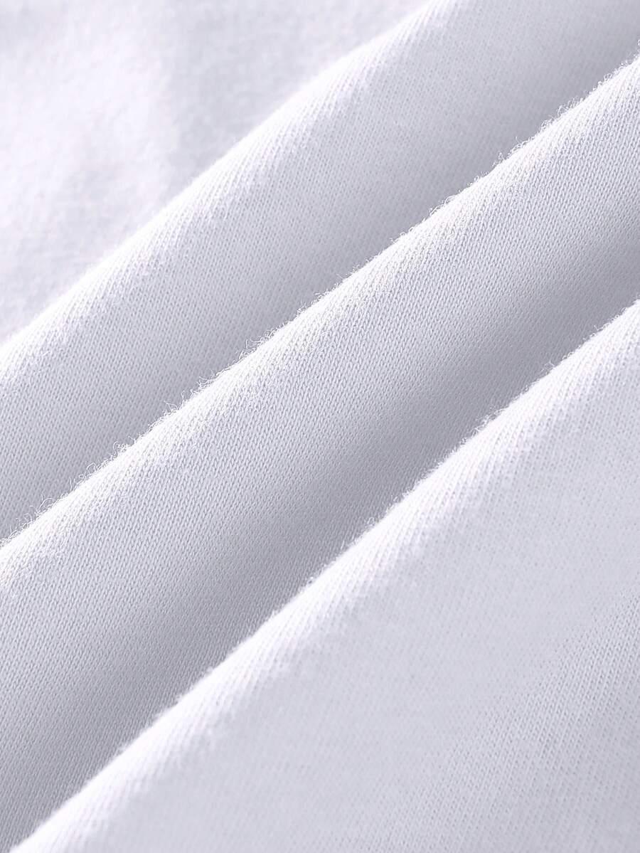 biały t-shirt nadruk napisy