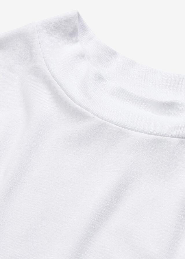 BIAŁY T-SHIRT STÓJKA 