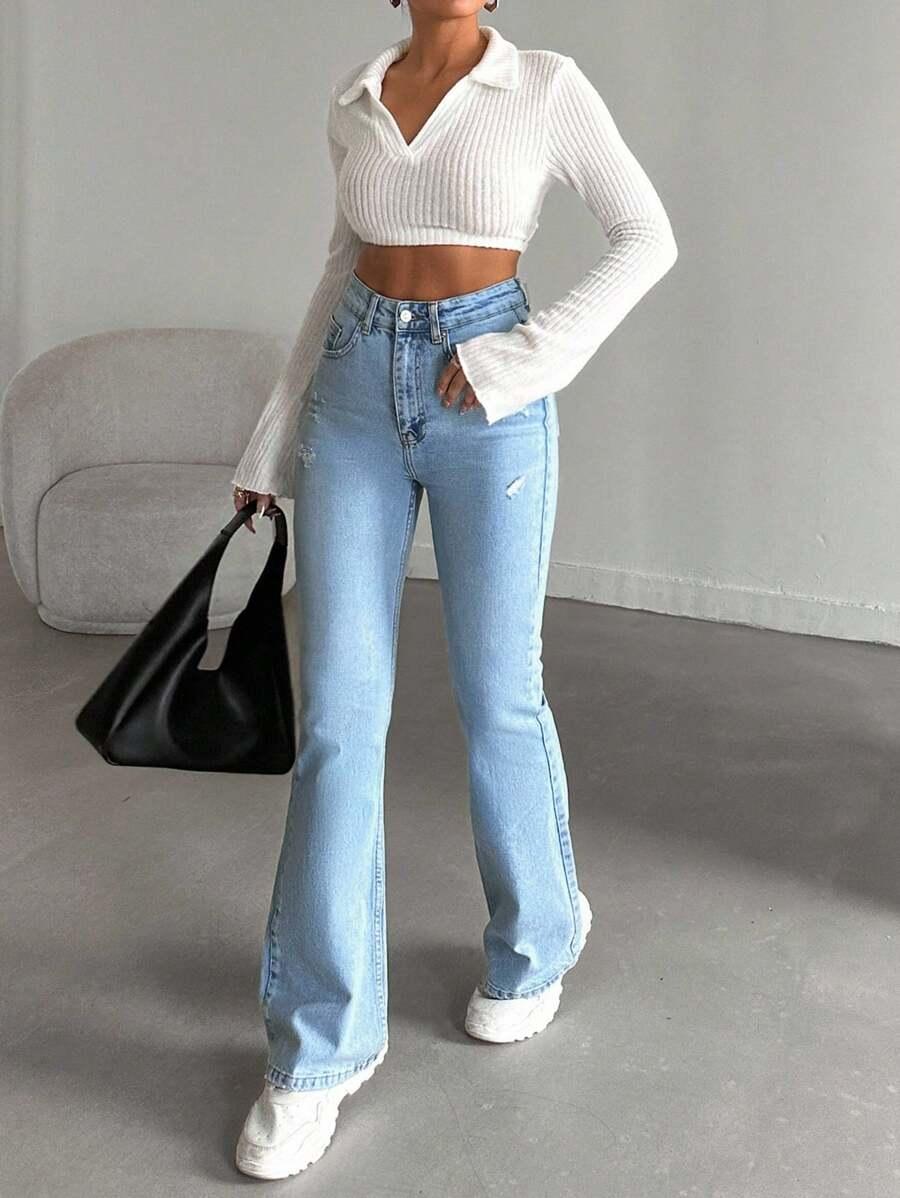 NIEBIESKIE SPODNIE JEANS