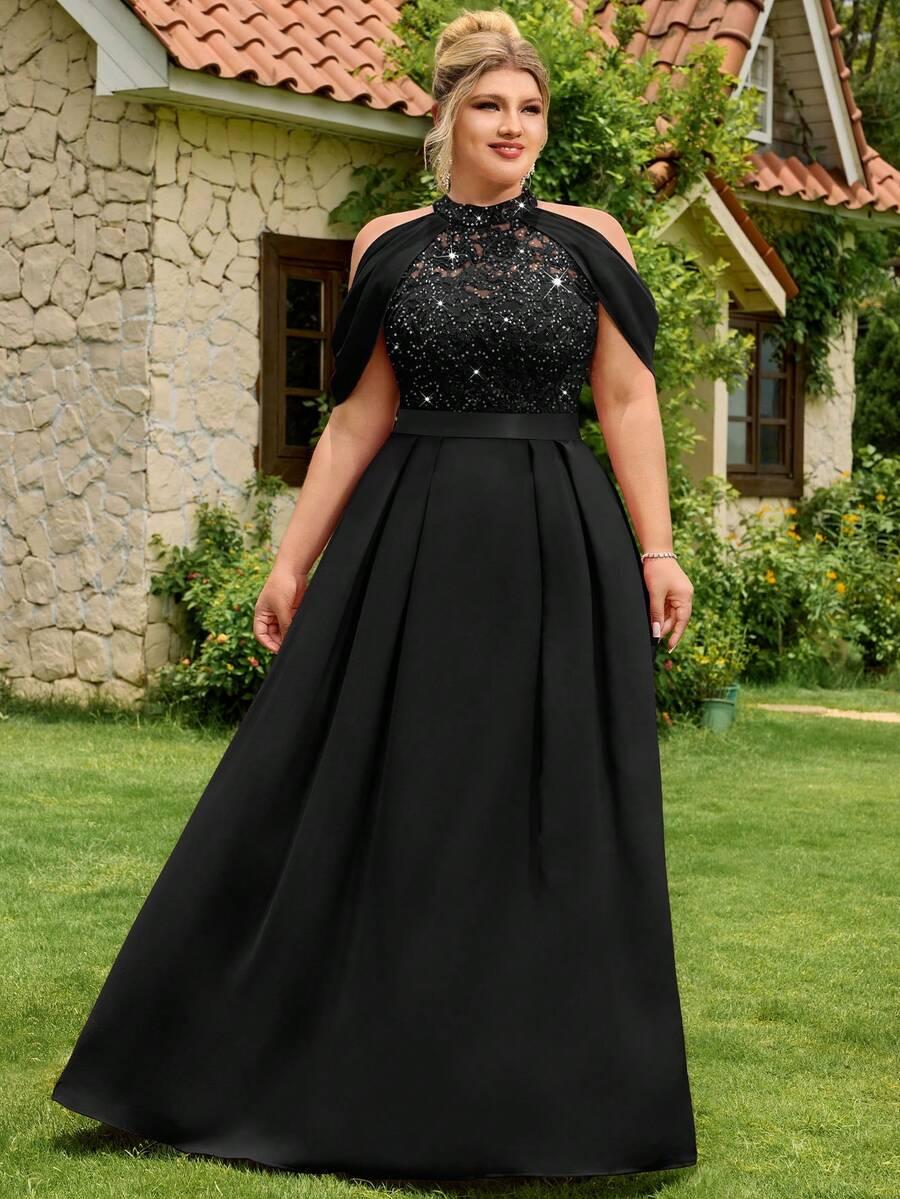 czarna maxi sukienka