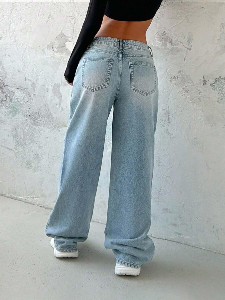 NIEBIESKIE SPODNIE JEANS