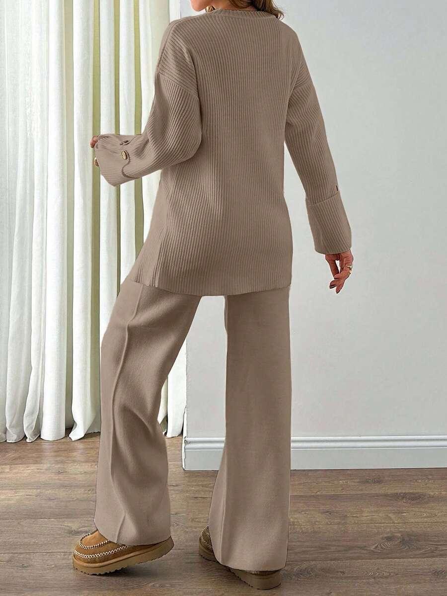 SWETER SPODNIE KOMPLET