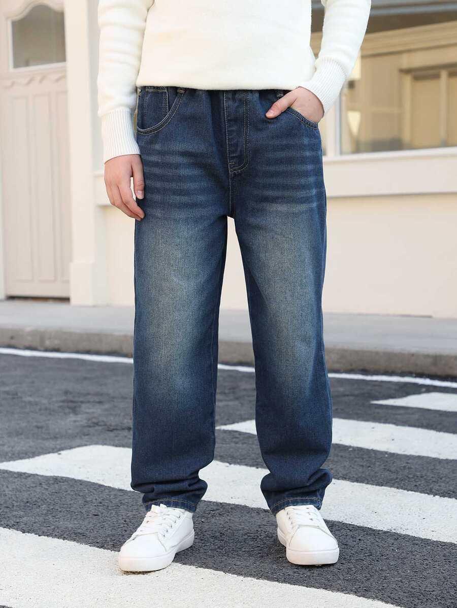 niebieskie SPODNIE JEANSOWE